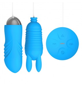 HK LETEN Double Vibrating Egg Electromagnetic Pulse Thrusting Bullet Vibrators (Chargeable - Waves Rabbit)